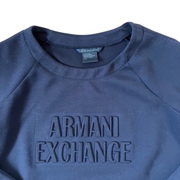 Armani Exchange Black Crewneck Sweater Size Small - Picture 2 of 7